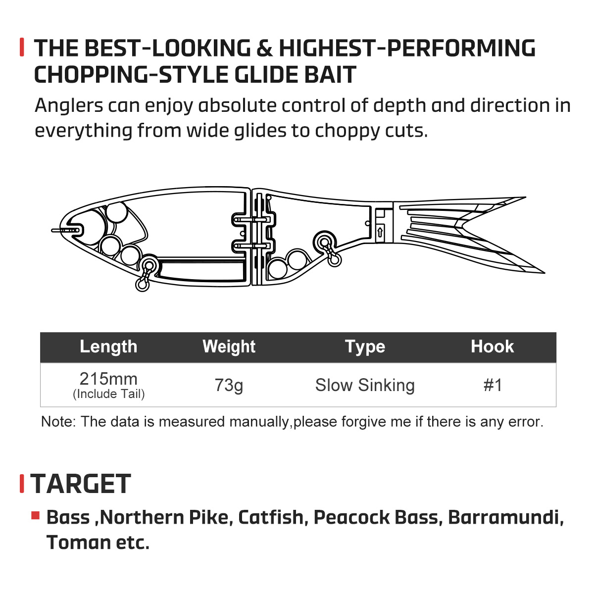 Nr.: 215 mm 73 g Amata Glide S – Fishing Lure Spinnerbait Bewertung und Preis